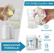 Нетоксична прозрачна епоксидна смола за заливане до 10 см Glass Design Resin / 1.300 кг