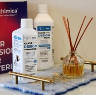 Нетоксична прозрачна епоксидна смола за заливане до 10 см Glass Design Resin / 1.300 кг